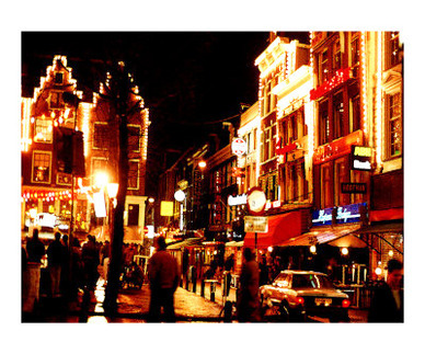 Amsterdam Street Scene at Christmas