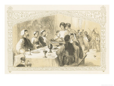 Serving the Goose at a 16th Century Christmas Banquet