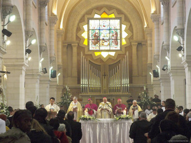 Latin Patriarch, Celebrating the Pontifical Vespers on Christmas Eve 2005, Basilica of the Nativity