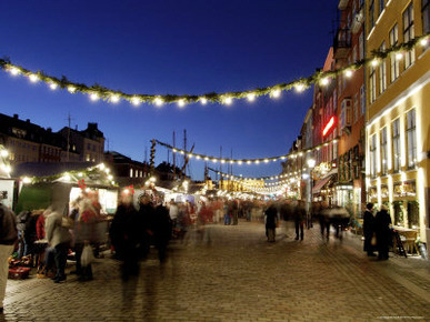 Nyhavn at Christmas, Copenhagen, Denmark, Scandinavia