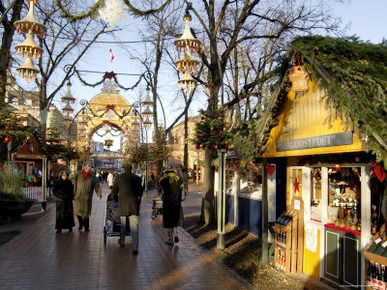 Tivoli Gardens at Christmas, Copenhagen, Denmark, Scandinavia